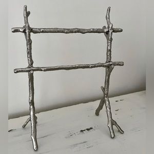 Silver branch jewelry stand
